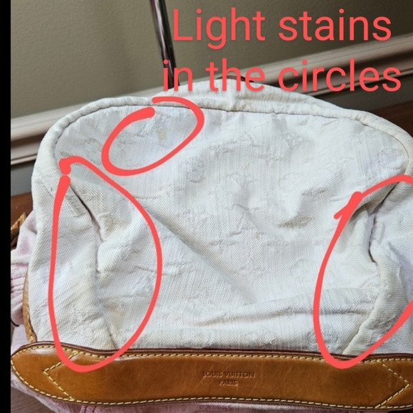 Auth Louis Vuitton Sunshine Pm Burgundy and Blue Denim Jean Cross body Bag - Picture 5 of 15